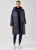 Eggshell Recycled Nylon Long Coat