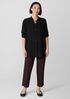 Washable Stretch Crepe Straight Pant