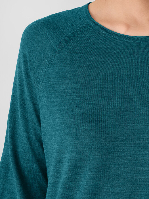 Superfine Merino Crew Neck Top in Regenerative Wool