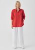 Washed Organic Cotton Poplin Classic Collar Shirt