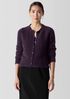 Mohair Plush Mélange Crew Neck Cardigan