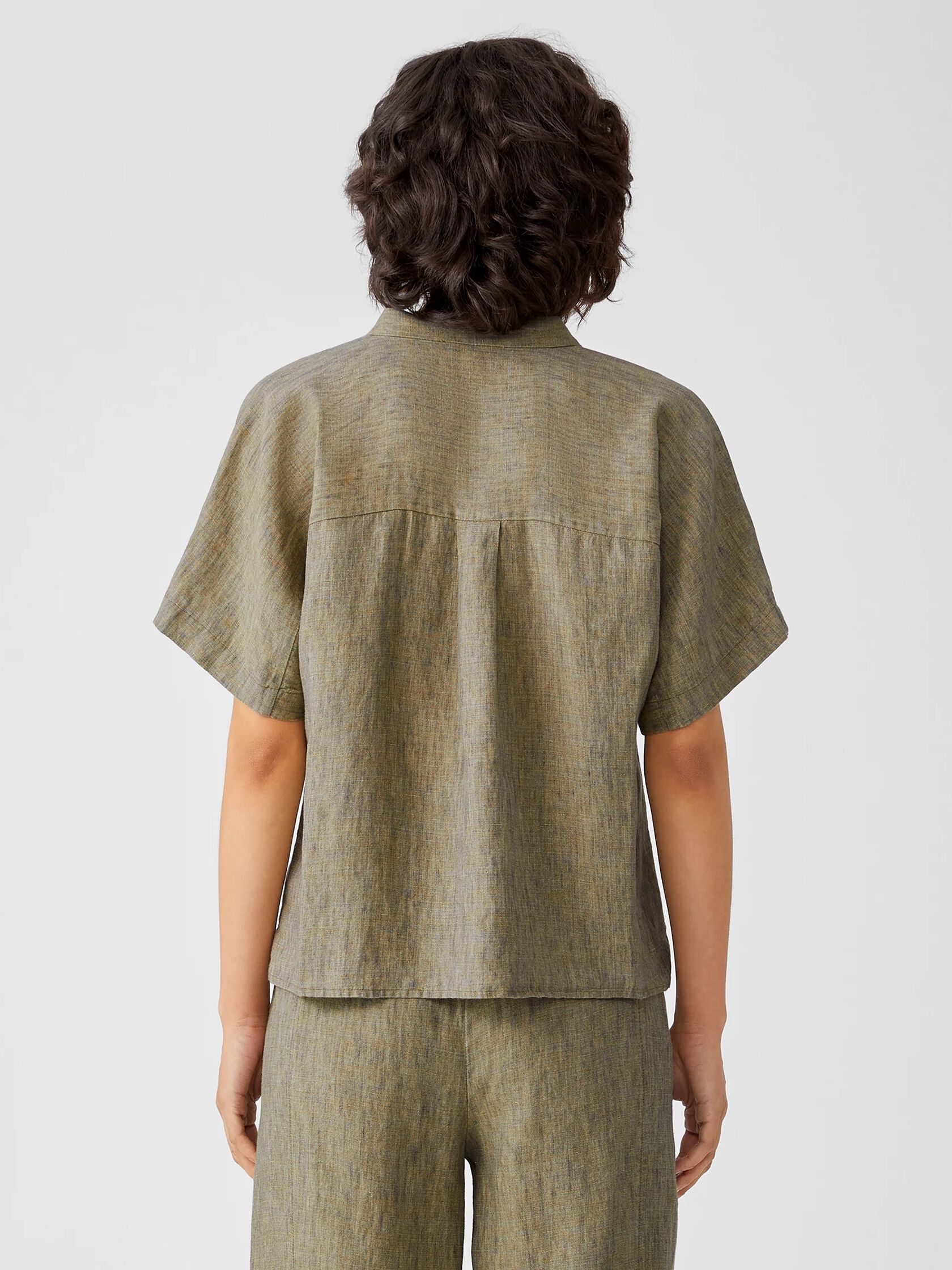 Washed Organic Linen Delave Shirt