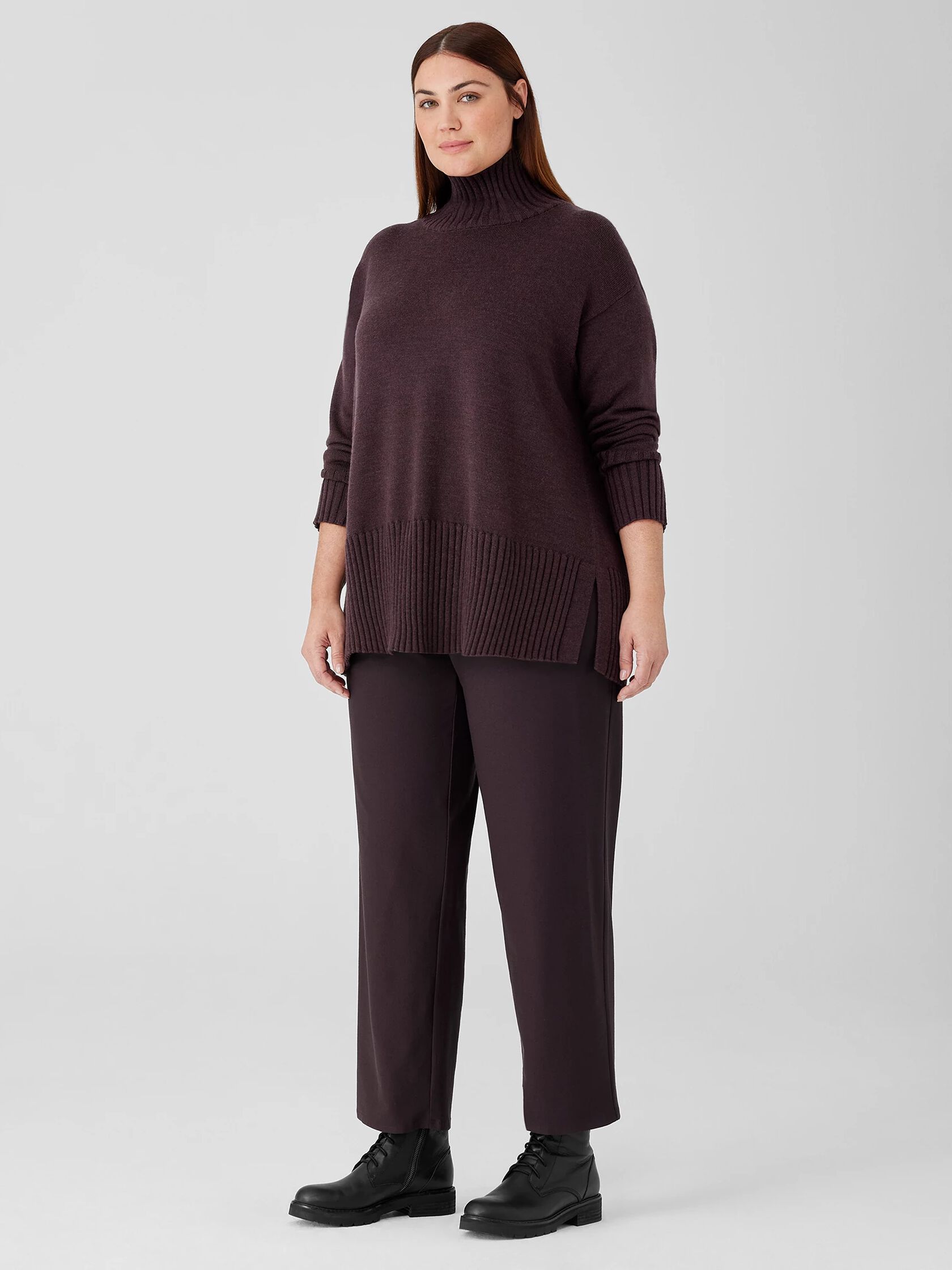 Merino Jersey Turtleneck in Regenerative Wool