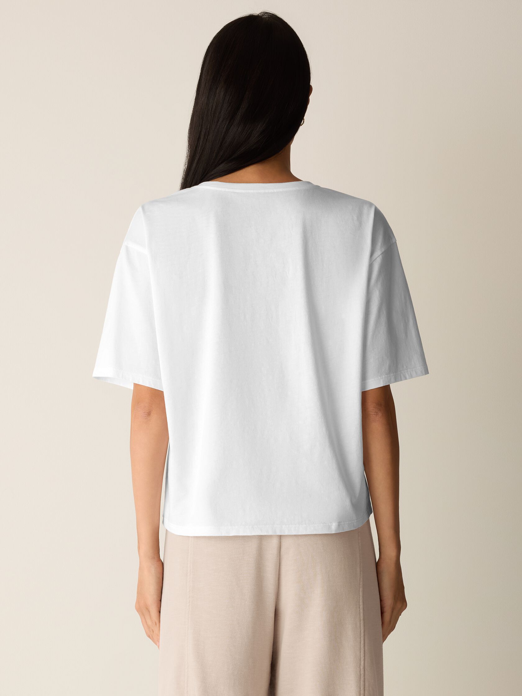 Organic Pima Cotton Jersey V-Neck Tee