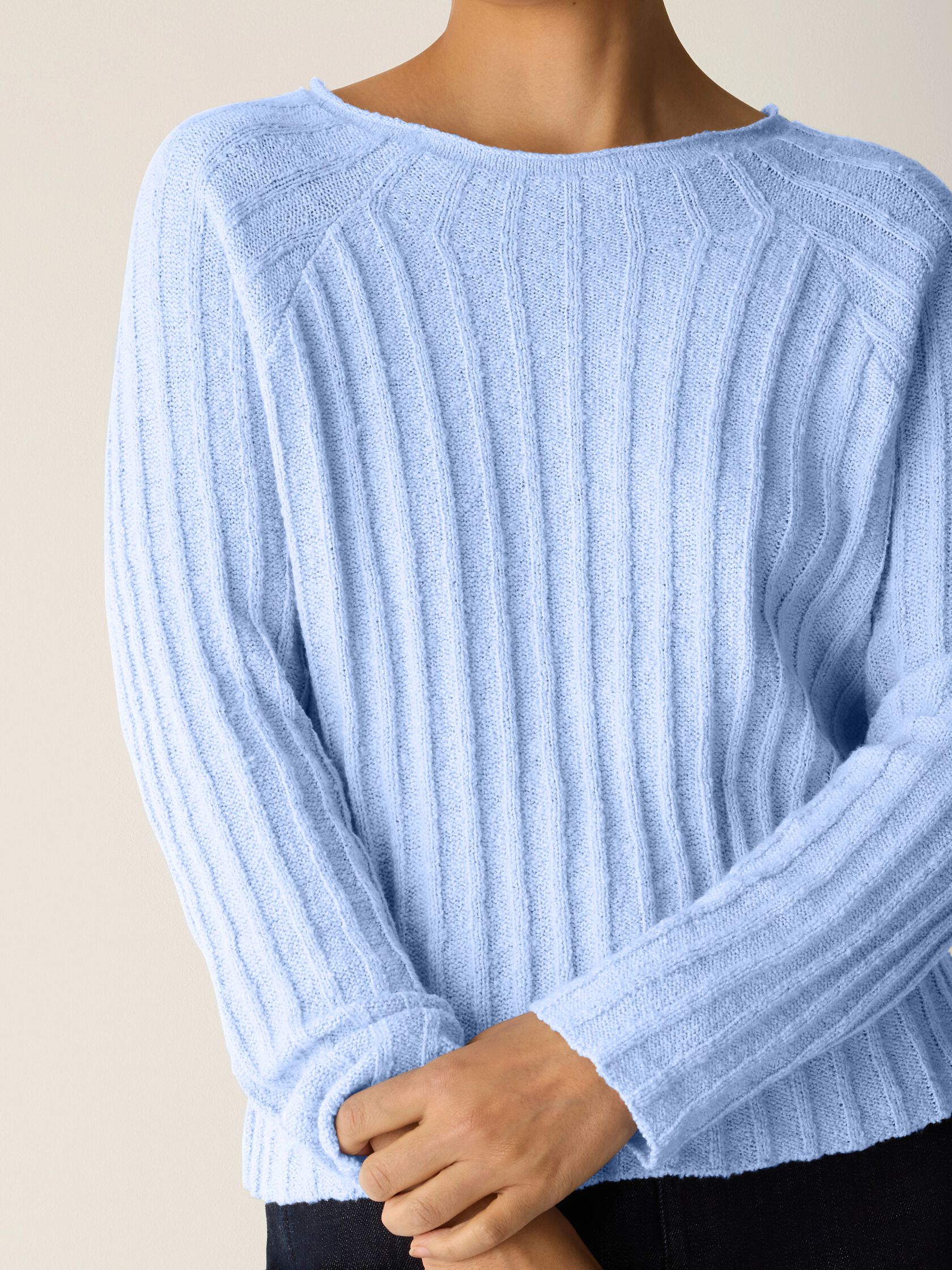 Peruvian Cotton Cloud Jewel Neck Top