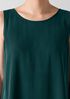 Silk Georgette Crepe Ballet Neck Long Tank