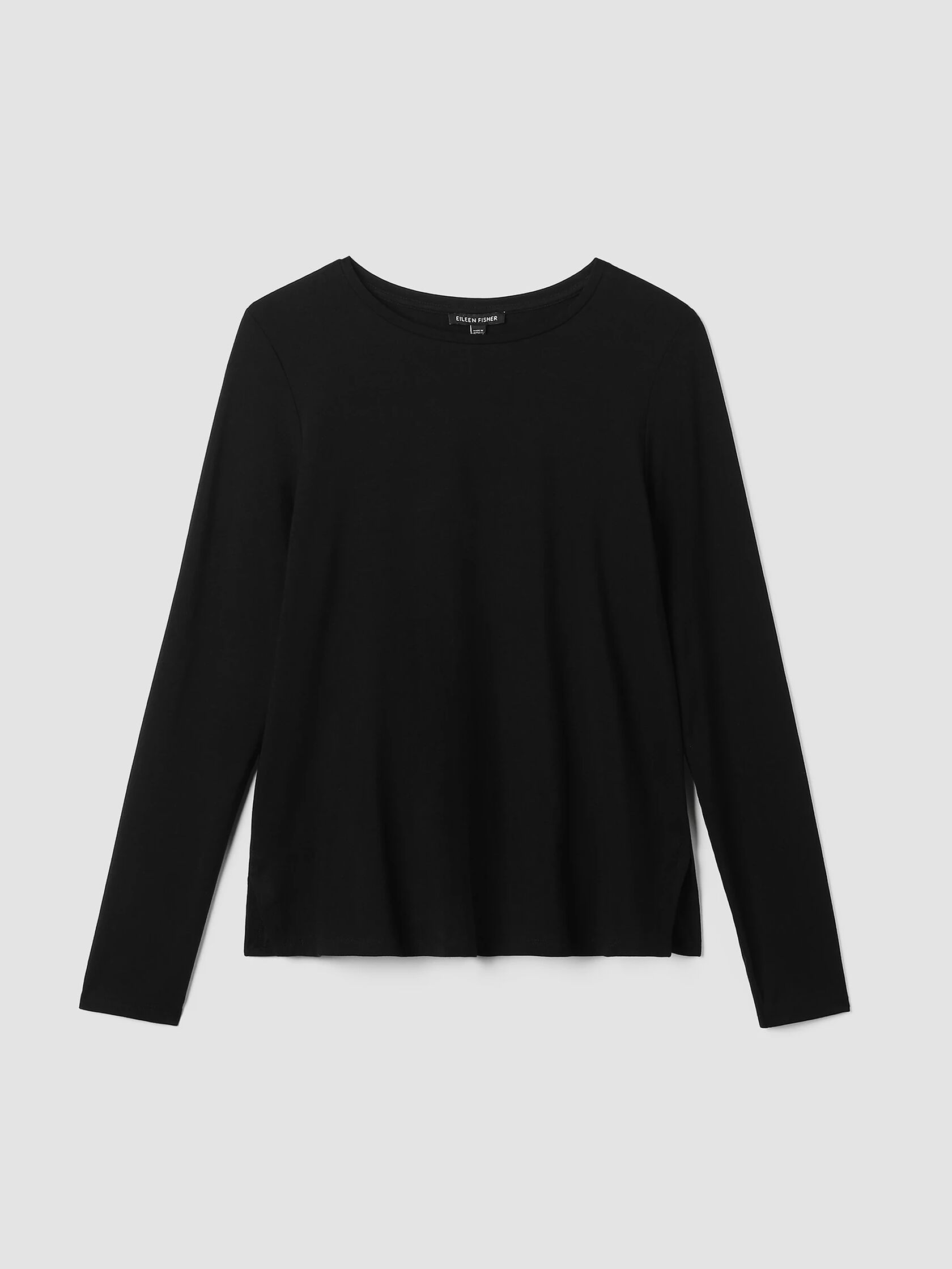 Stretch Jersey Knit Crew Neck Top