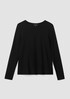 Stretch Jersey Knit Crew Neck Top