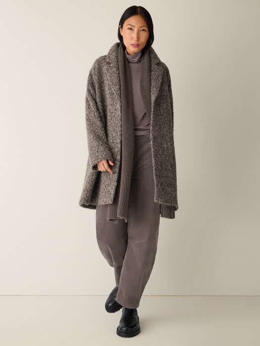Curly Alpaca Notch Collar Coat
