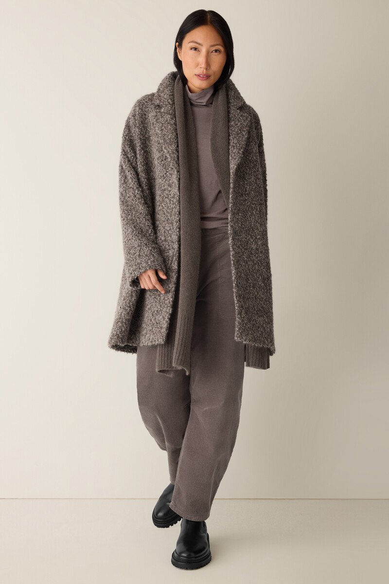 Curly Alpaca Notch Collar Coat Curly Alpaca Notch Collar Coat