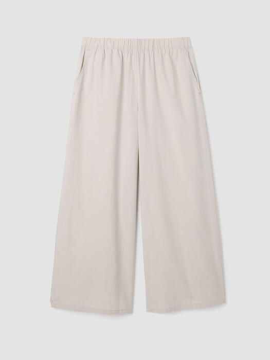Washed Organic Cotton Poplin Wide-Leg Pant