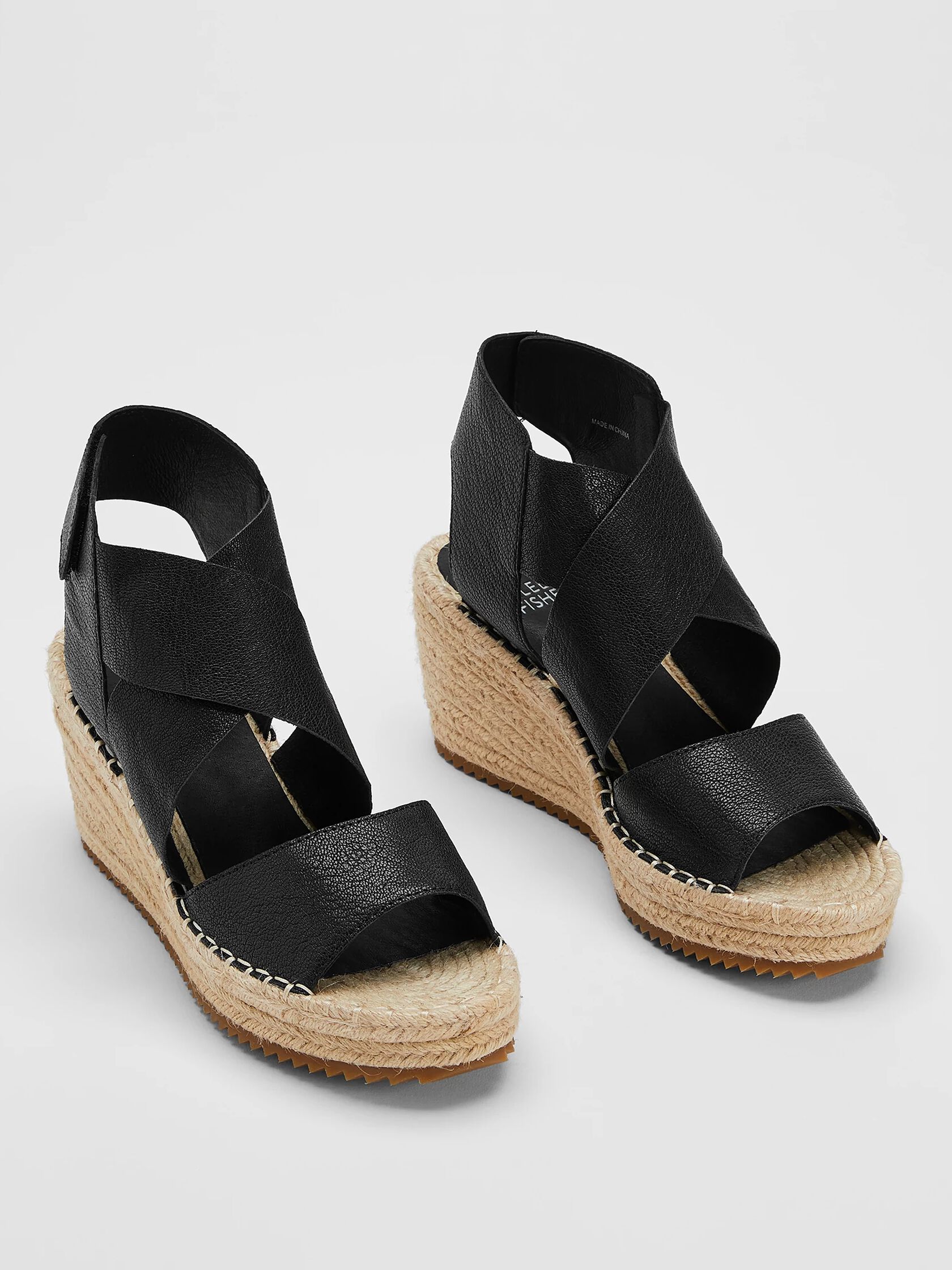 Willow Tumbled Leather Wedge Espadrille