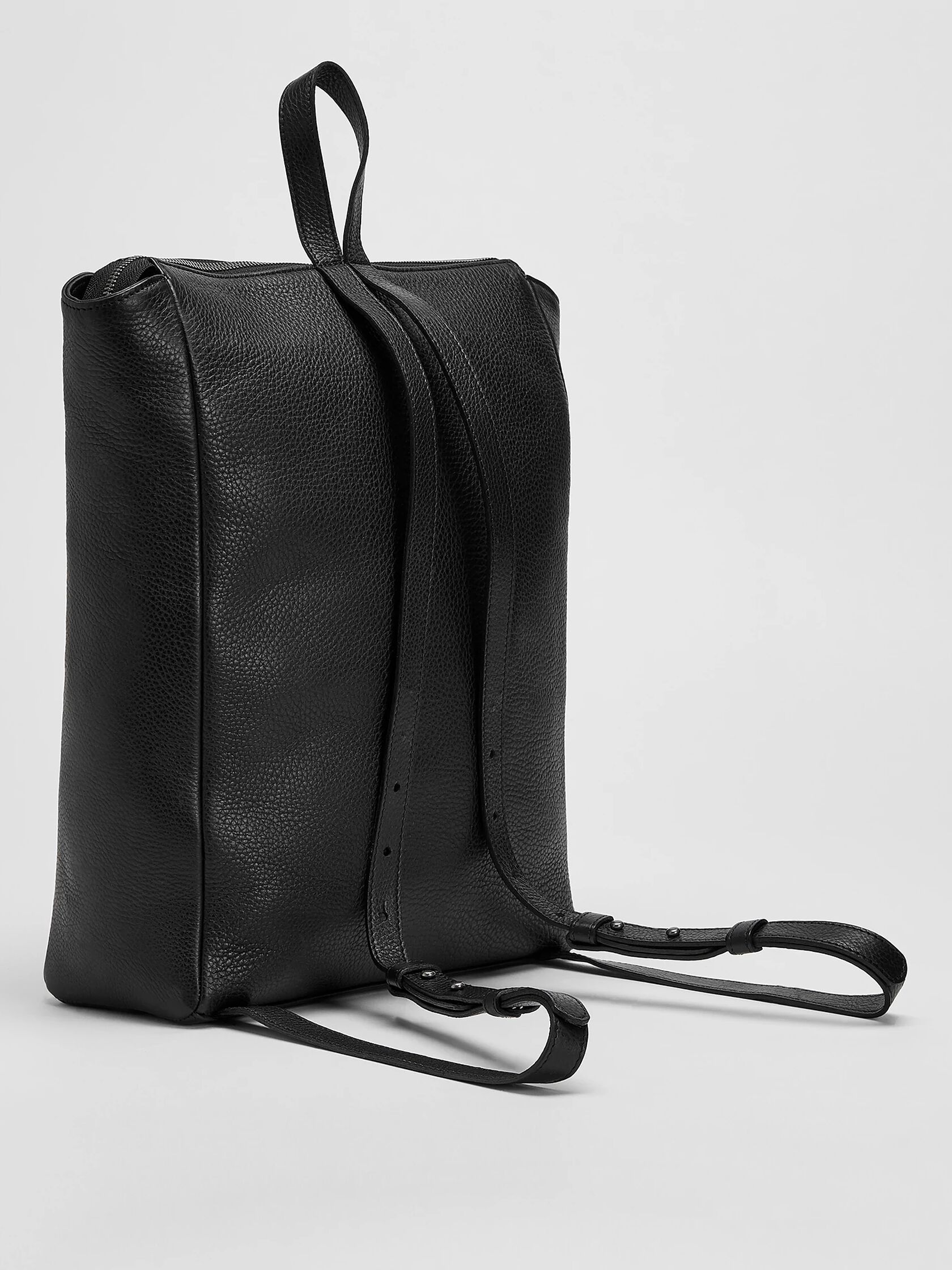 Grainy Italian Leather Backpack