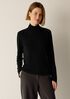 Stretch Silk Jersey Turtleneck Top