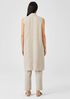 Linen Blend Long Vest