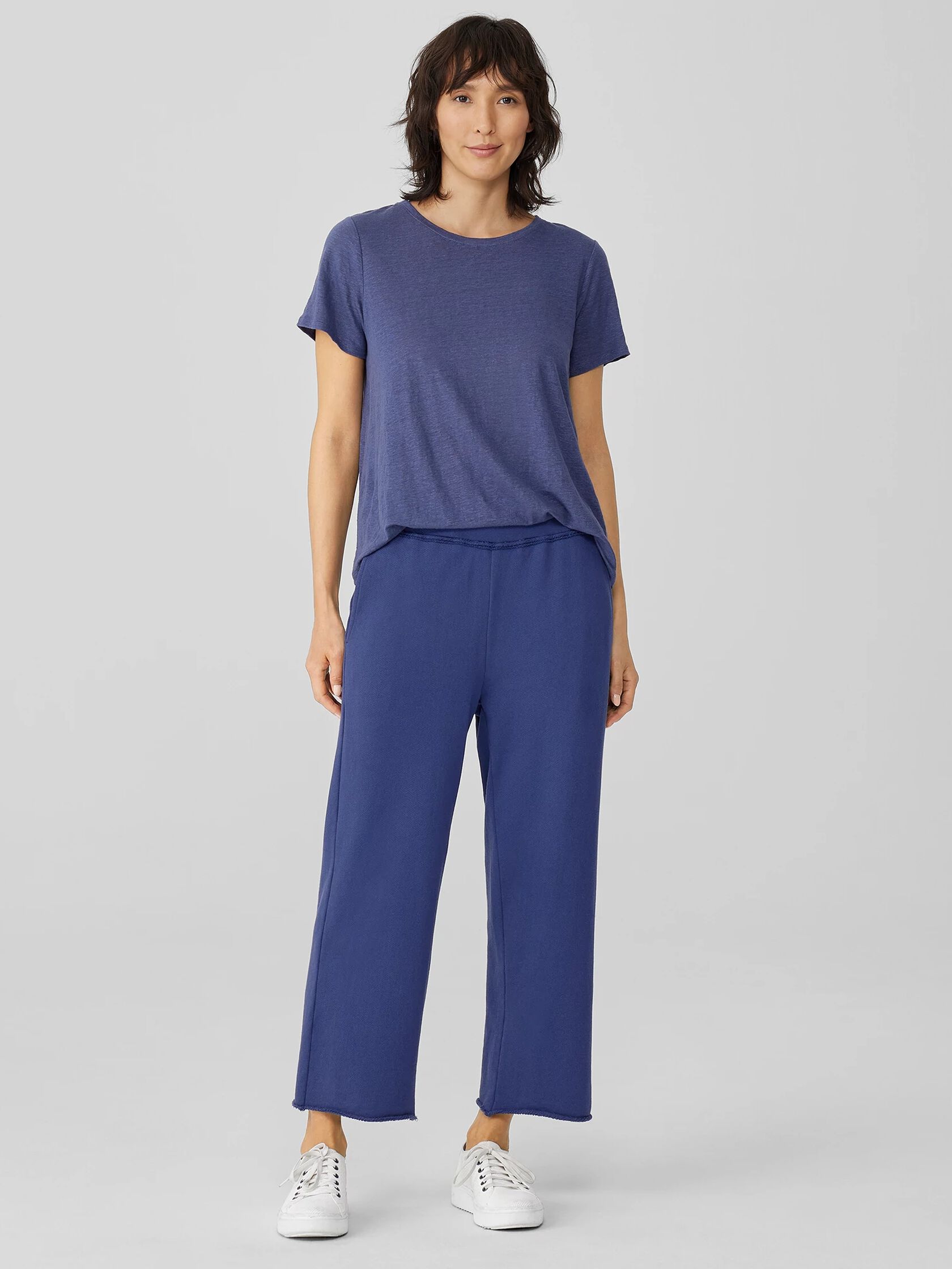 Lightweight Organic Cotton Terry Straight Pant