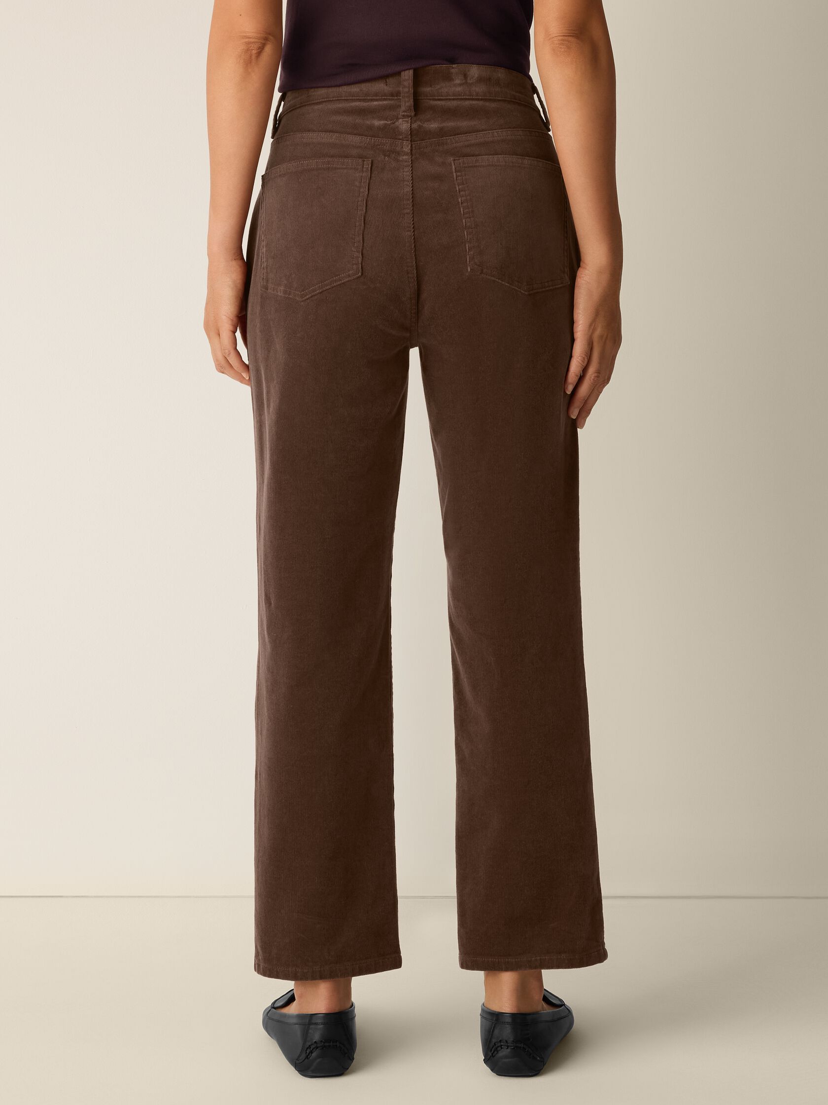 Organic Cotton Stretch Corduroy Straight Pant
