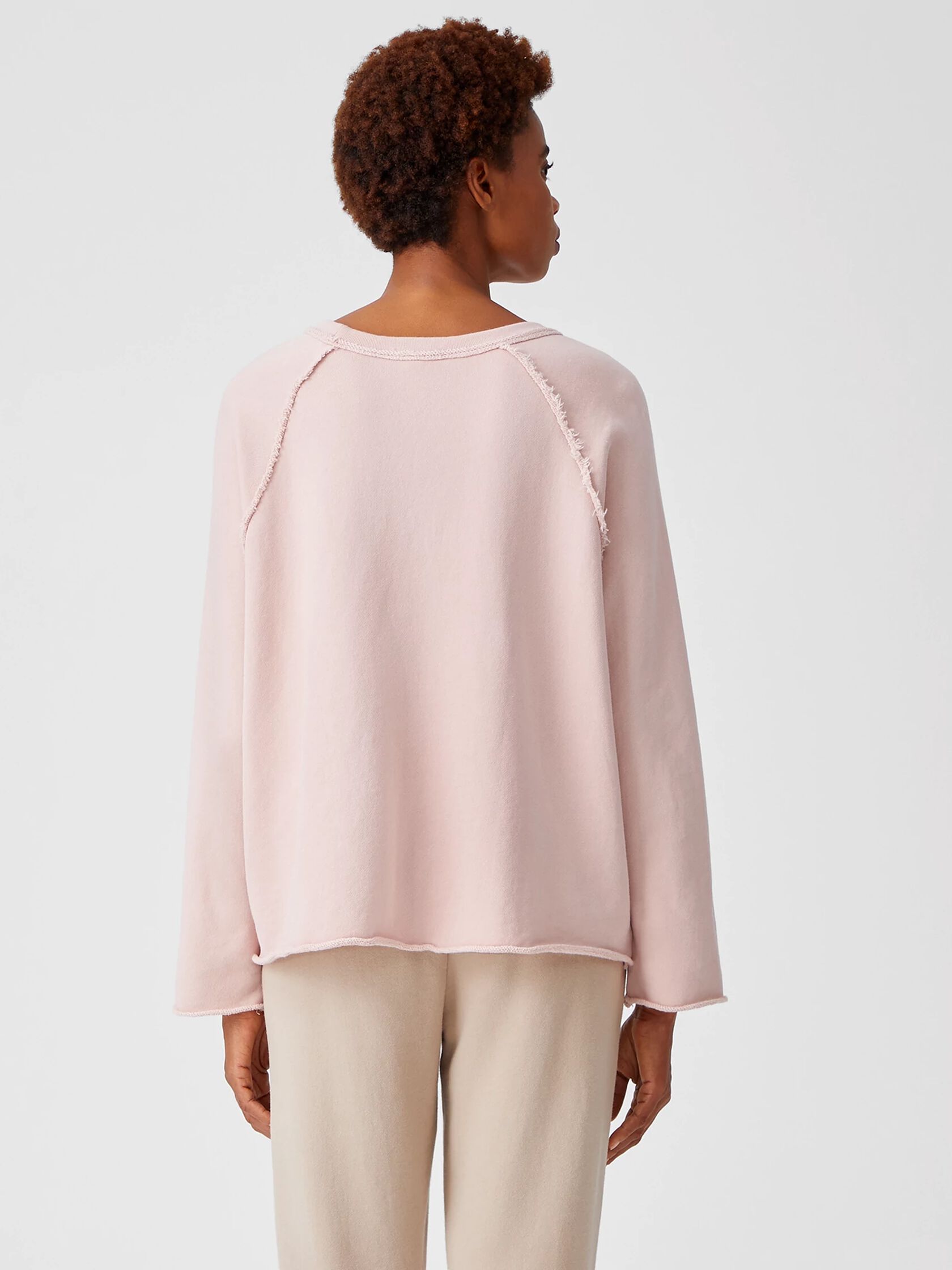 Organic Cotton French Terry Crew Neck Top