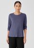 Organic Linen Jersey Crew Neck Top