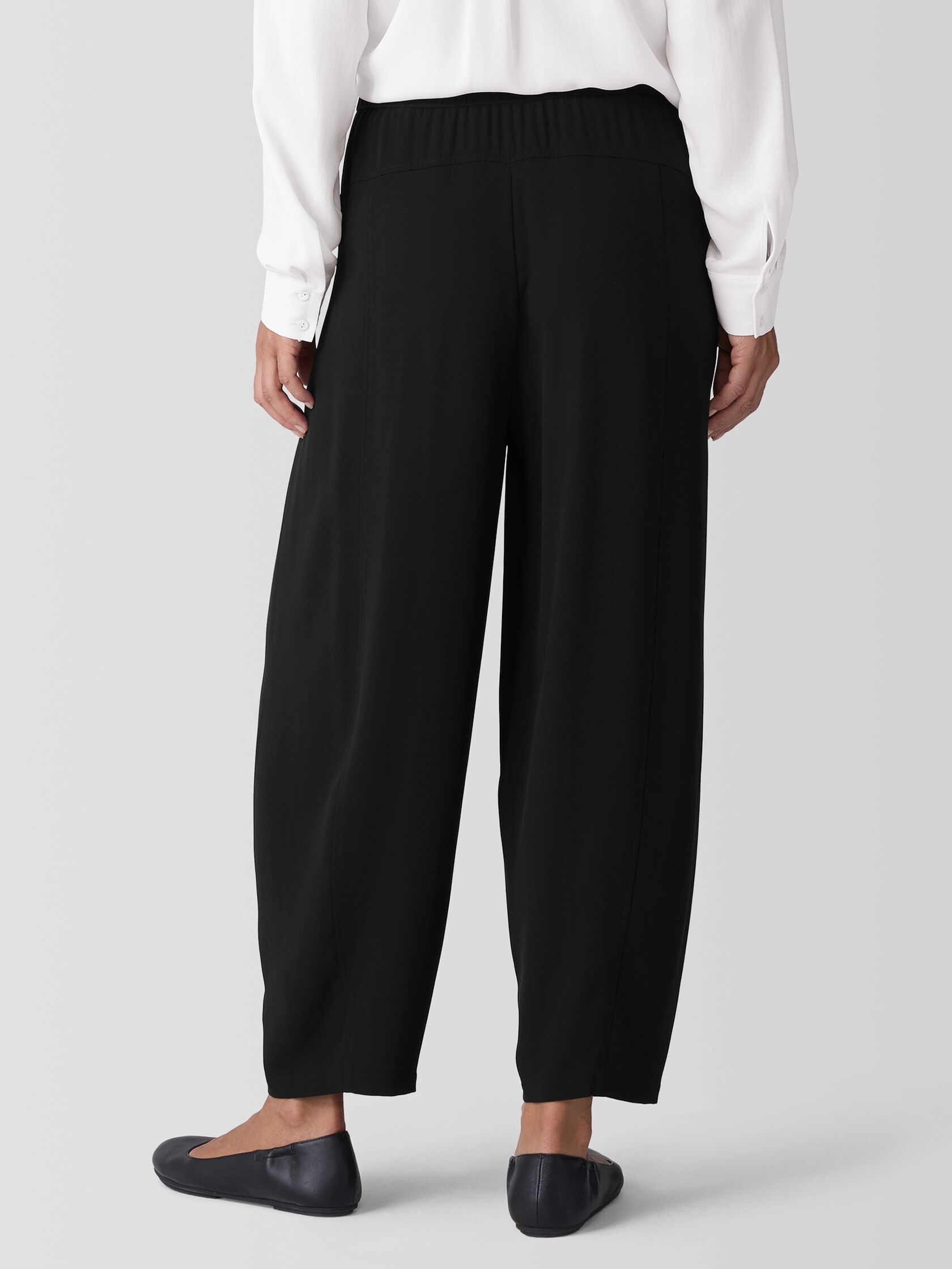 Silk Georgette Crepe Lantern Pant