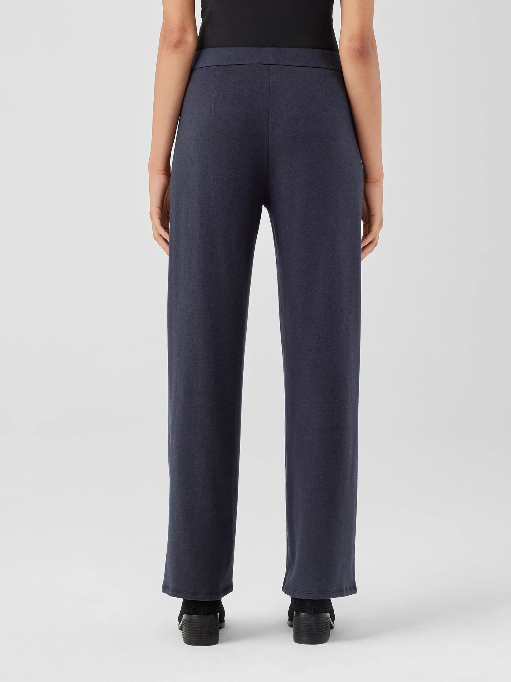 Cozy Brushed Terry Hug Straight Pant | EILEEN FISHER