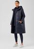 Eggshell Recycled Nylon Long Coat