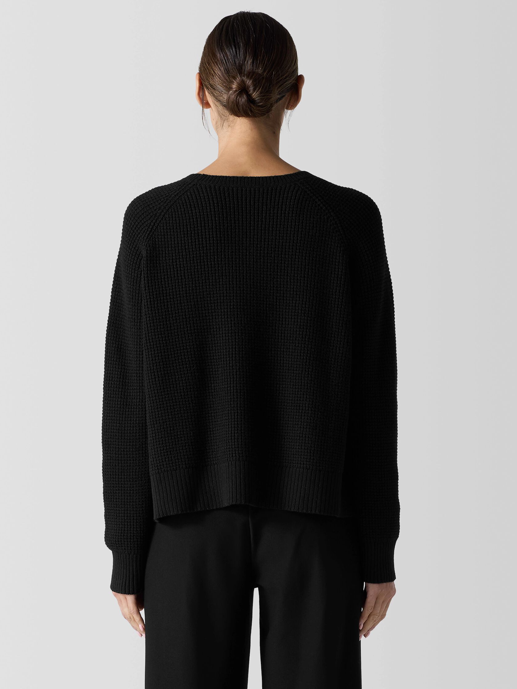 Cotton and Recycled Cashmere Thermal Crew Neck Top