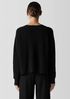 Cotton and Recycled Cashmere Thermal Crew Neck Top