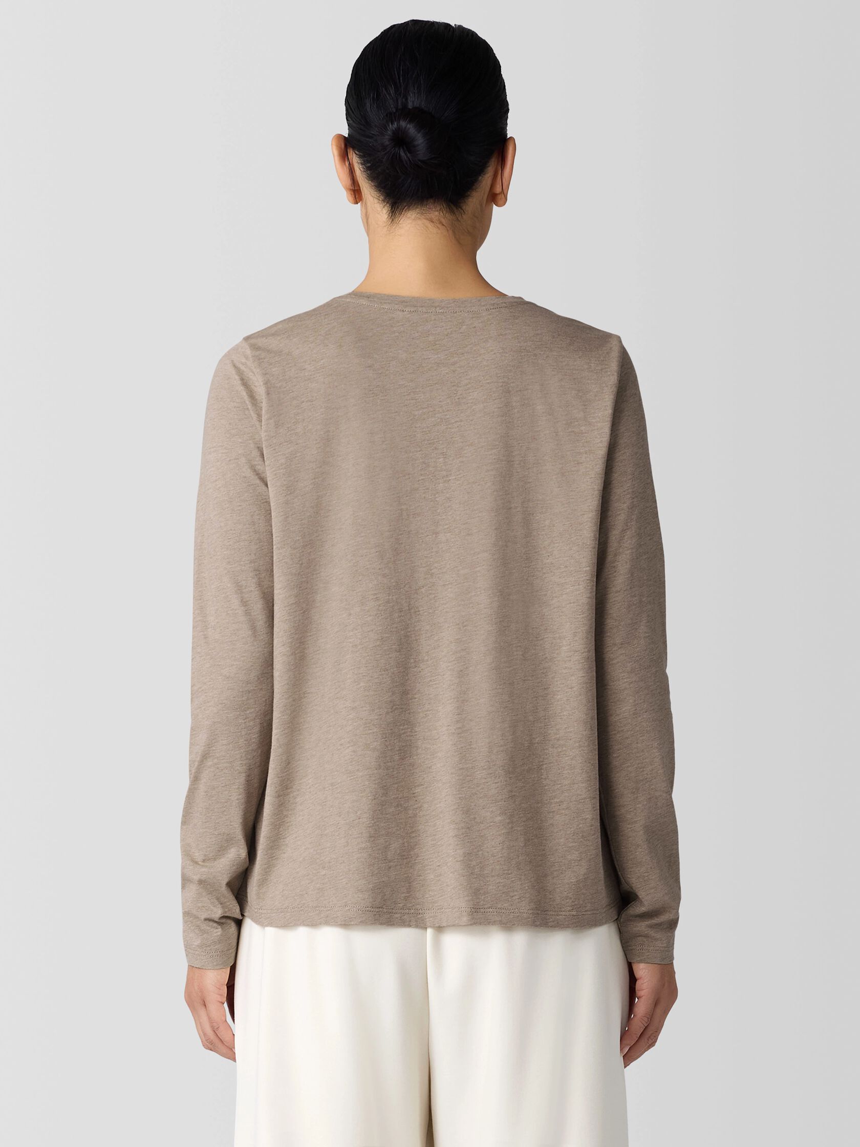 Mélange Fine Organic Cotton Jersey Long-Sleeve Tee