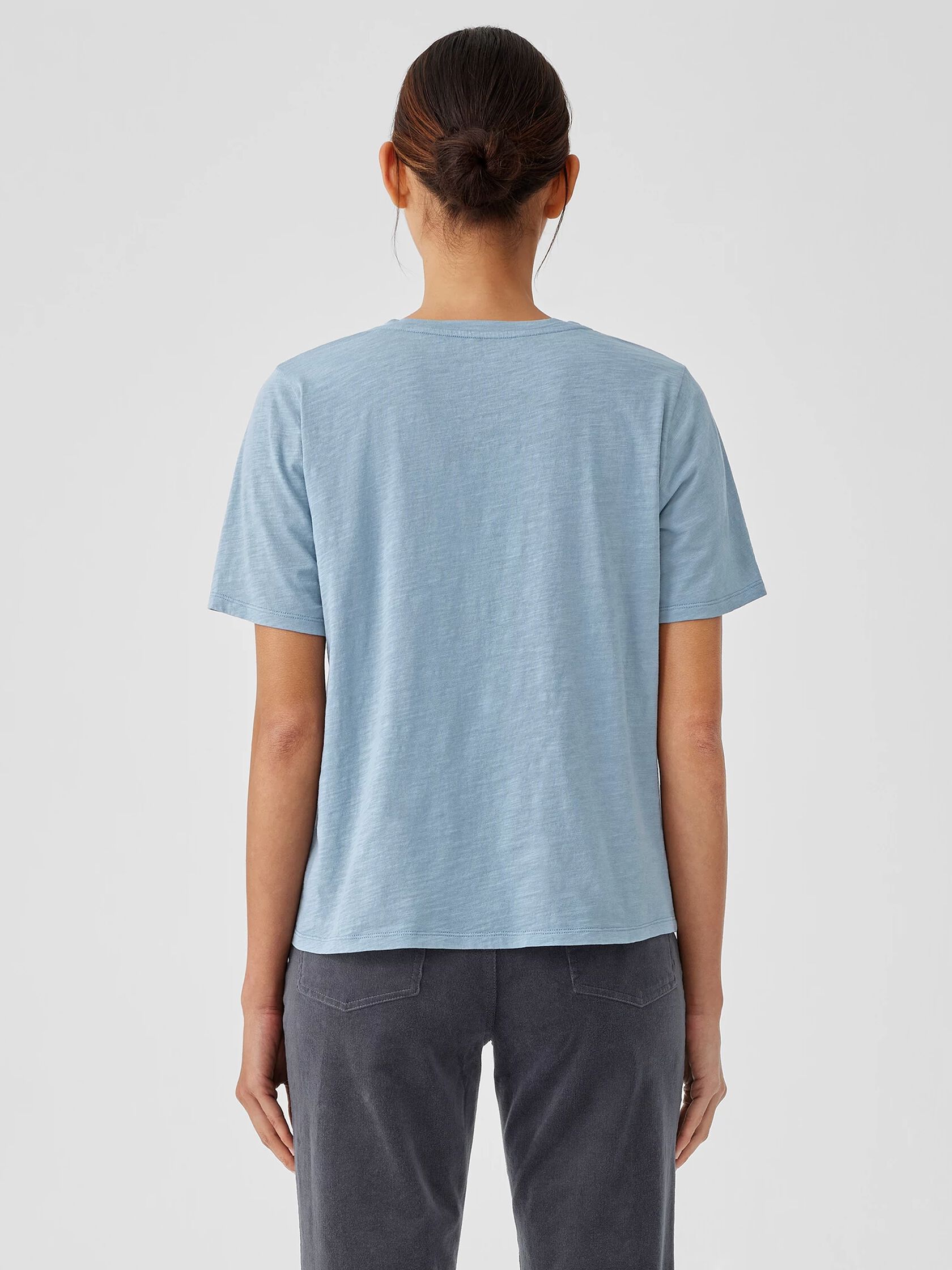 Organic Cotton Slub V-Neck Tee