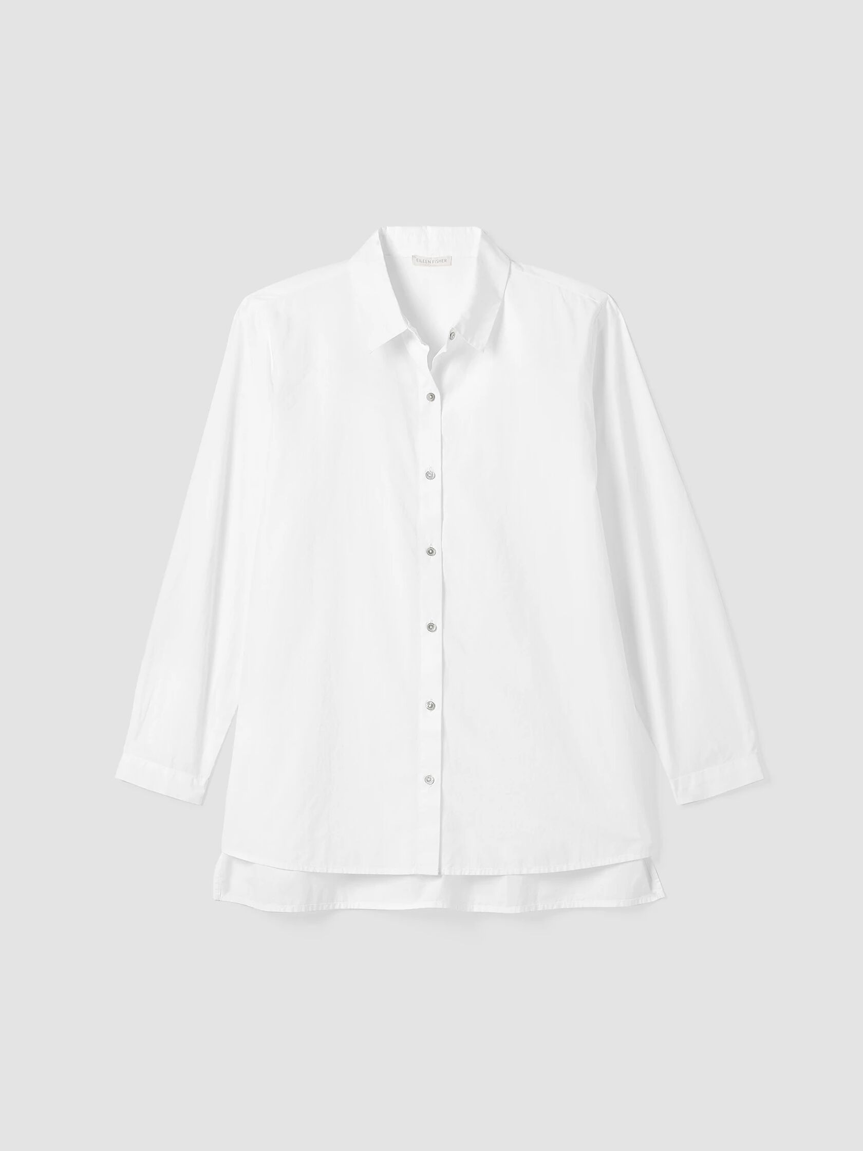 Washed Organic Cotton Poplin Classic Collar Shirt