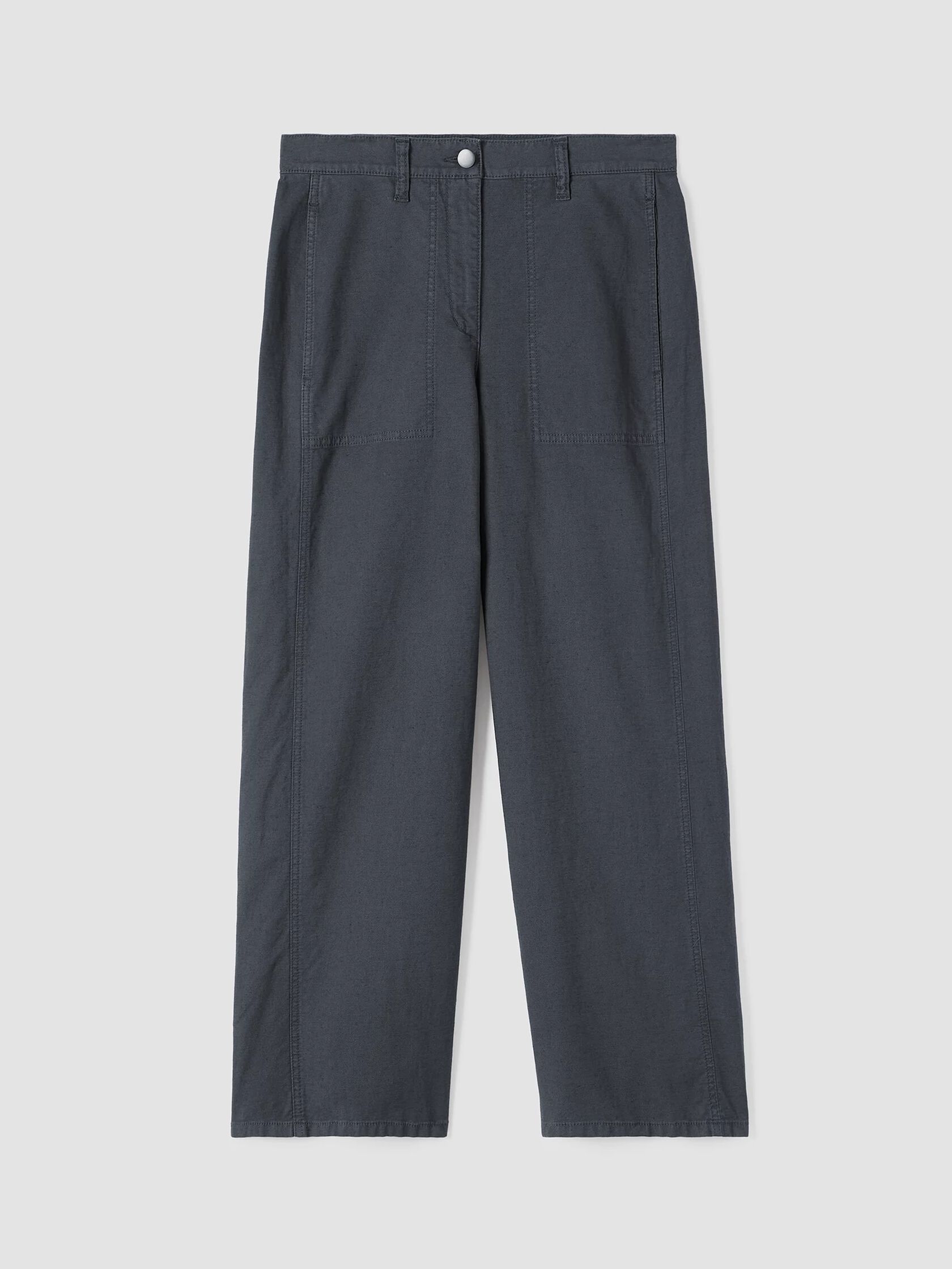 Cotton Hemp Stretch Wide-Leg Pant
