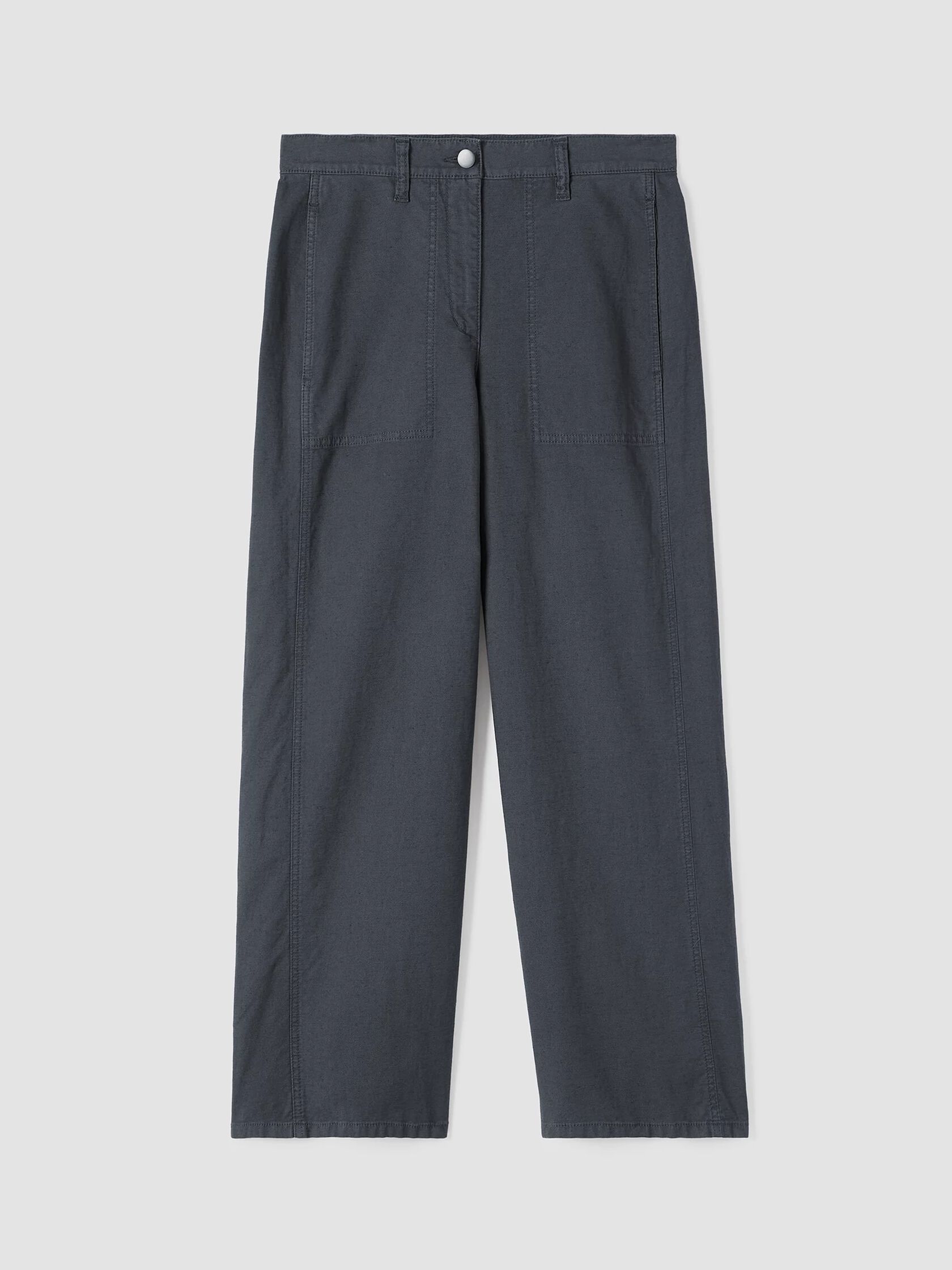 Cotton Hemp Stretch Wide-Leg Pant