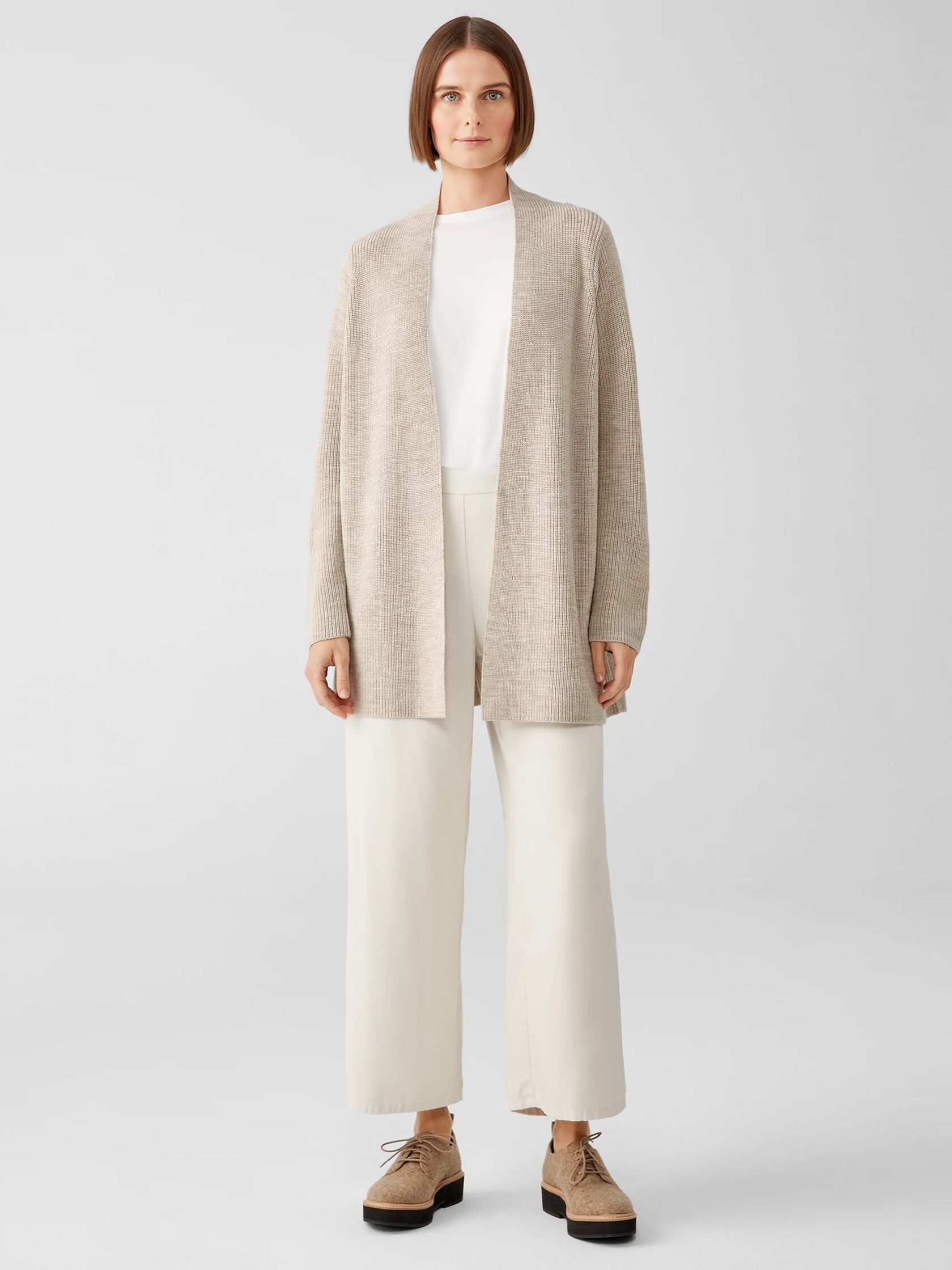 Merino Long Cardigan in Responsible Wool