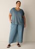 Organic Linen Jersey V-Neck Tee