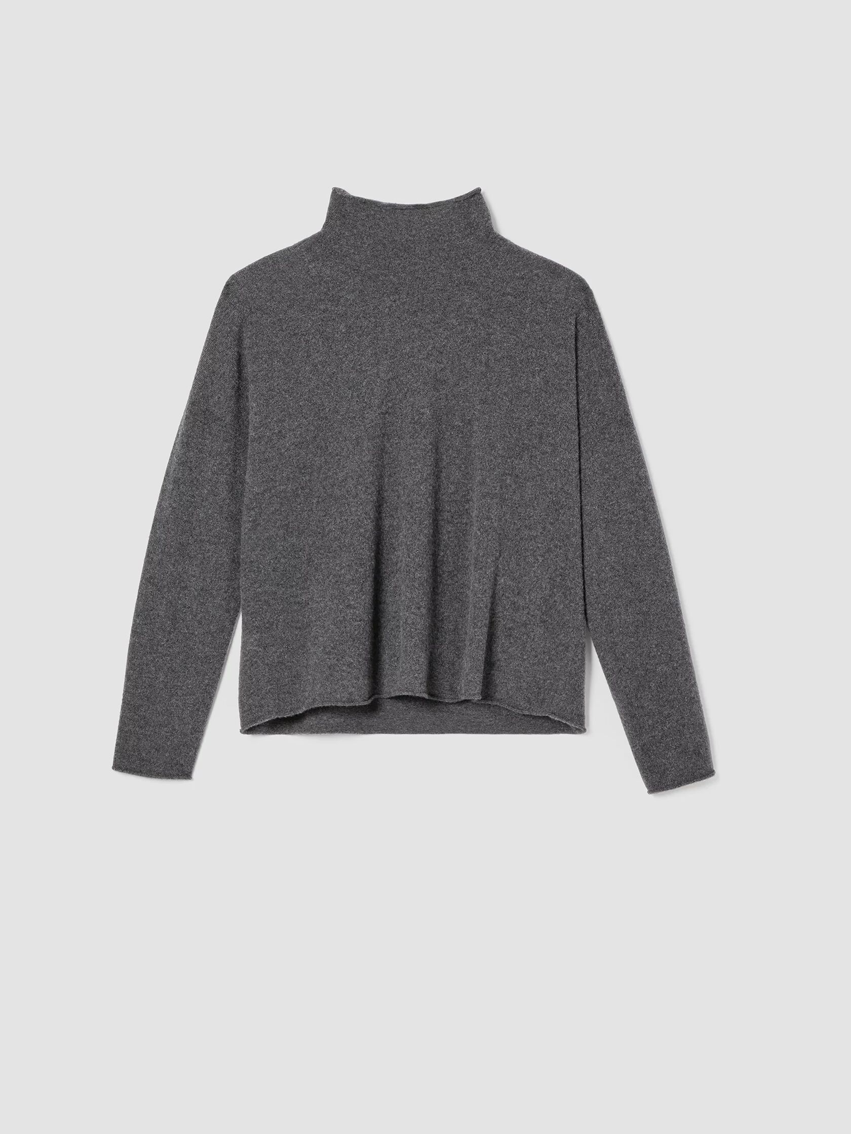 Italian Cashmere Scrunch Neck Top