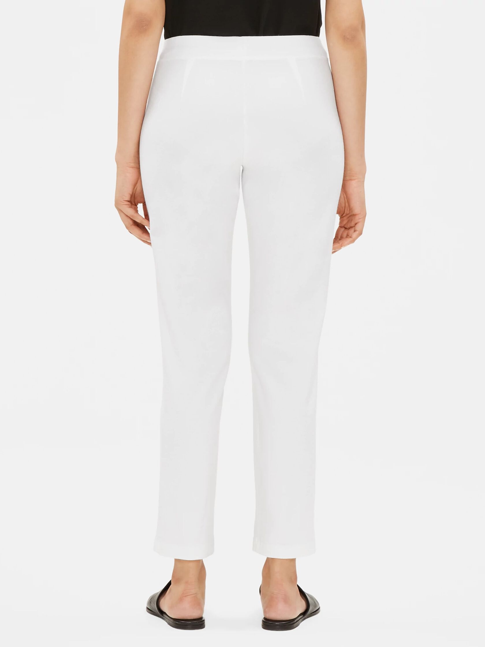 System Washable Stretch Crepe Slim Ankle Pant