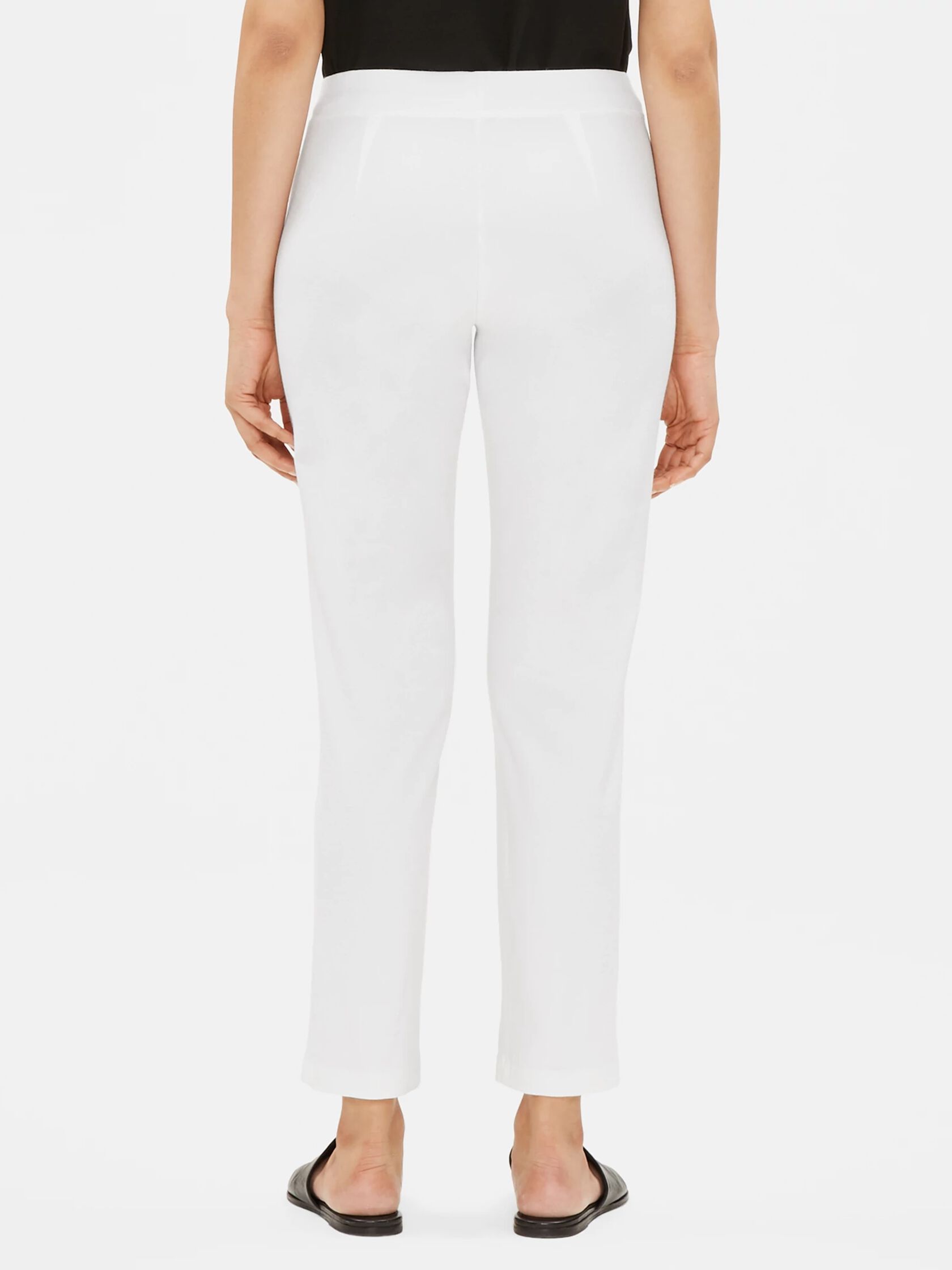 Washable Stretch Crepe Slim Ankle Pant | EILEEN FISHER