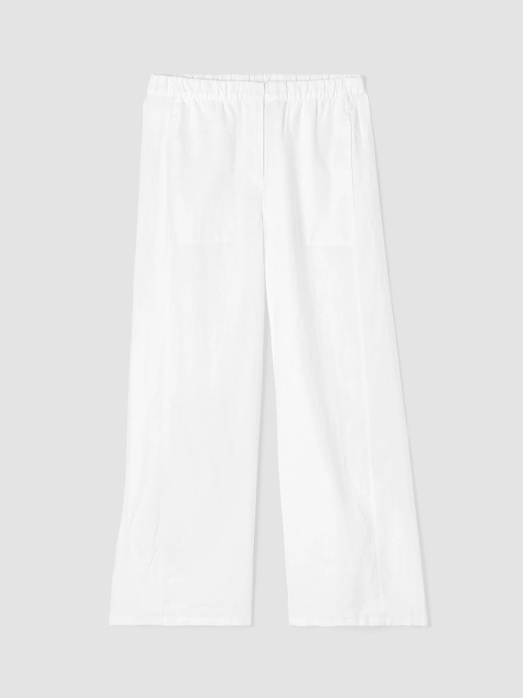 Organic Linen Wide Trouser Pant | EILEEN FISHER
