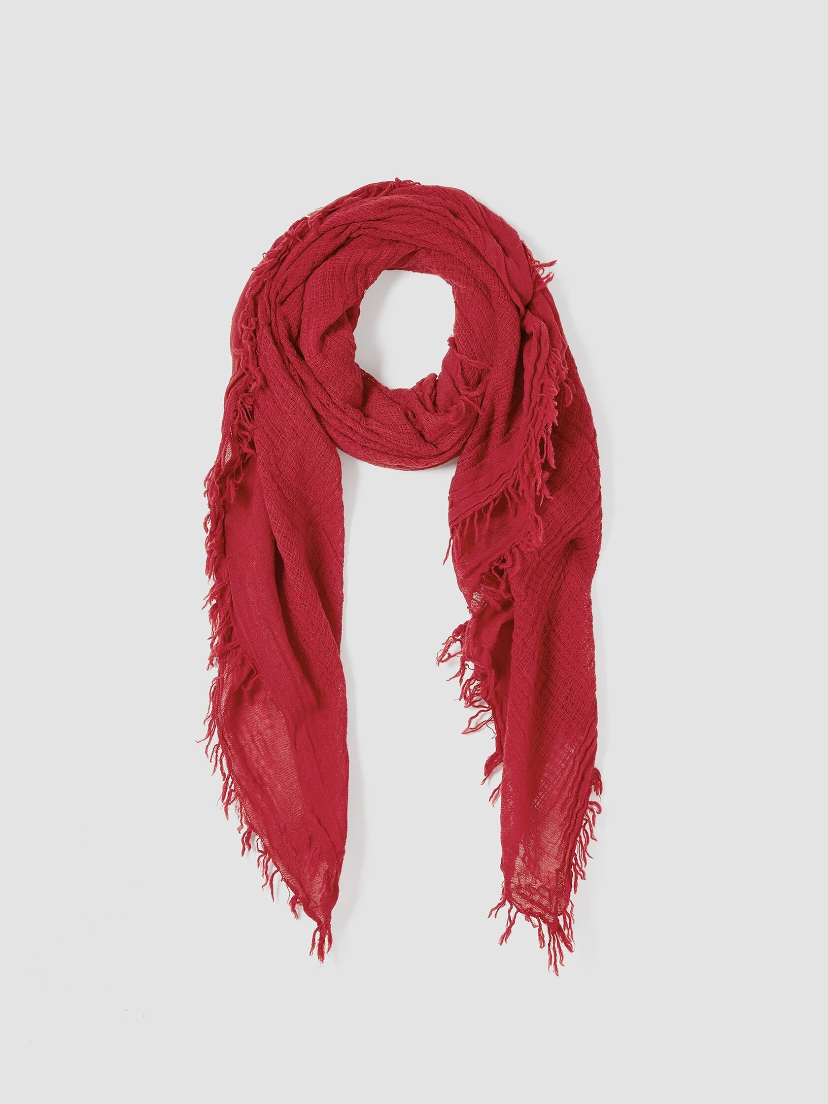 Textured Wool Gauze Scarf