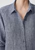 Puckered Organic Linen Classic Collar Long Shirt
