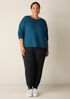 Cozy Brushed Terry Hug Round Neck Box-Top
