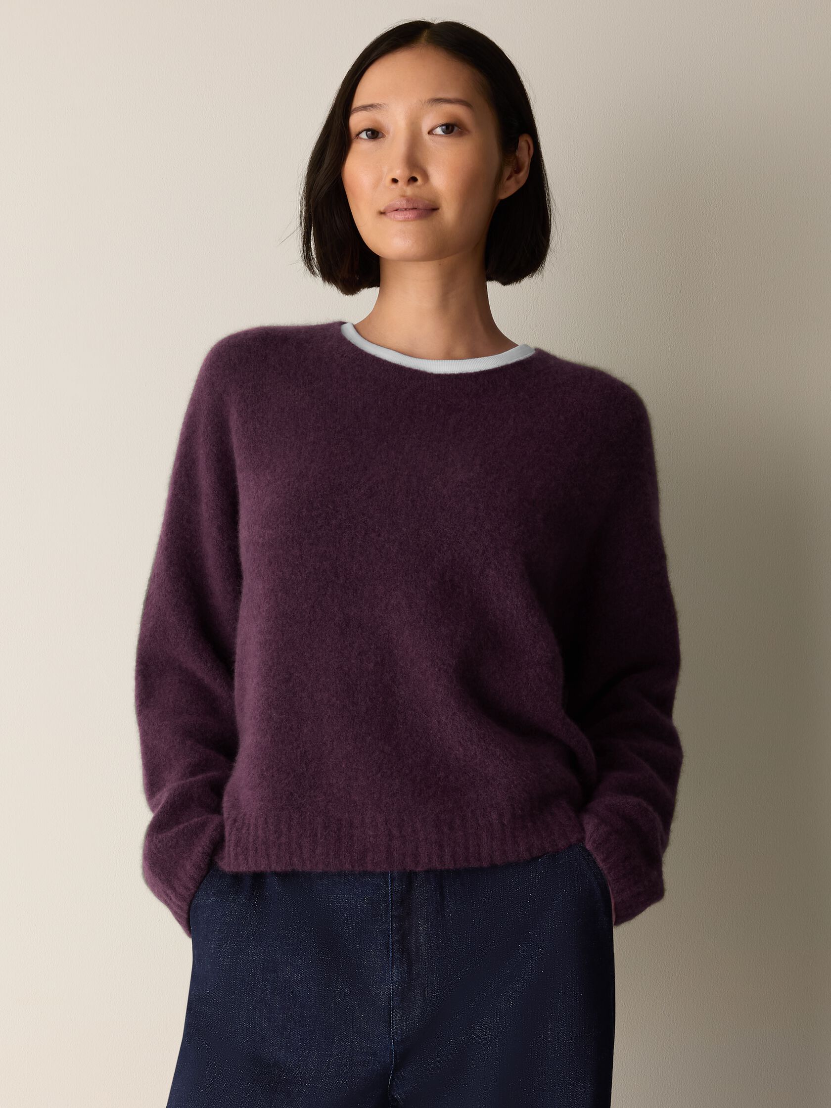 Cashmere Silk Bliss Crew Neck Top