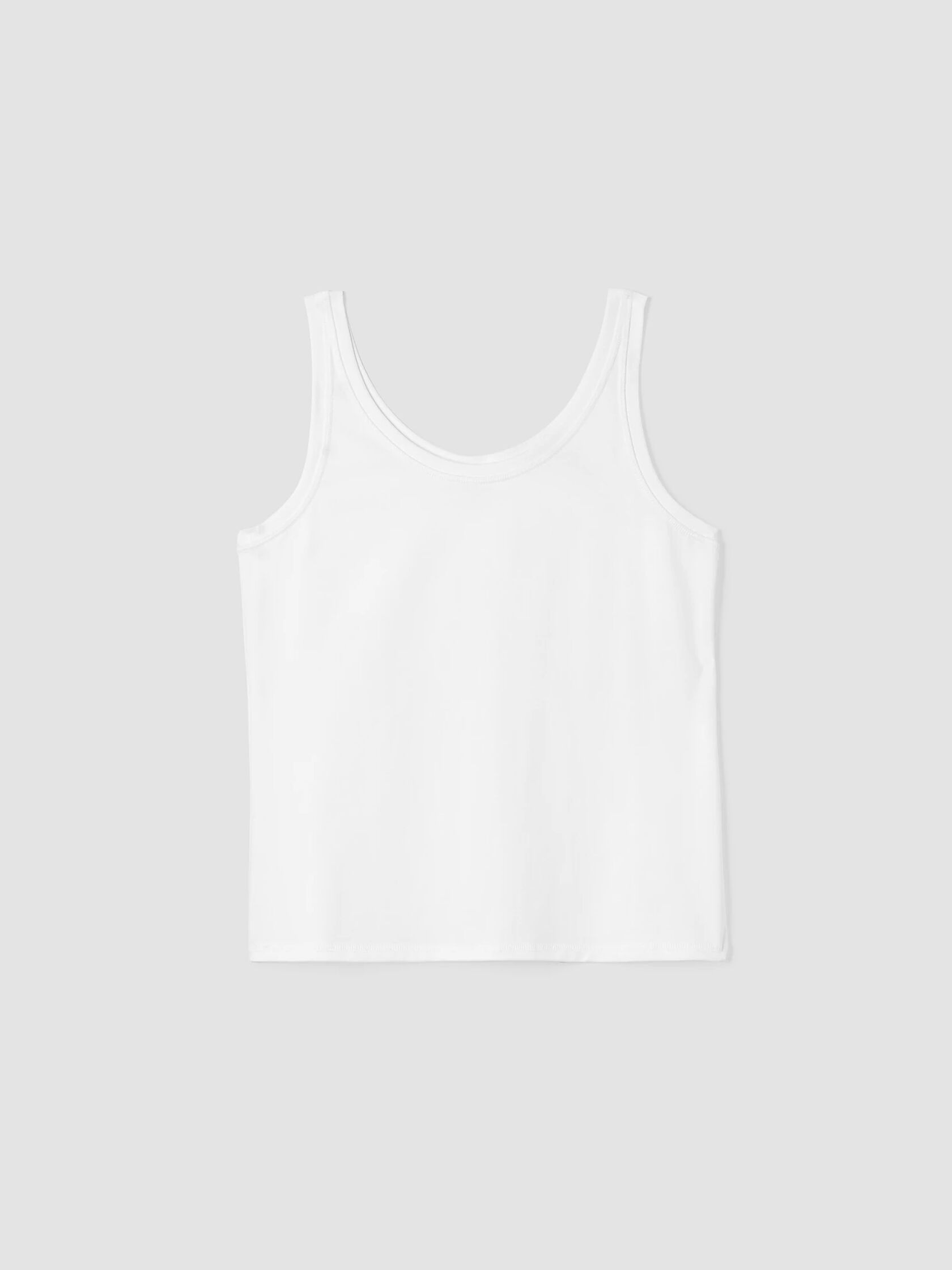 Pima Cotton Stretch Jersey Scoop Neck Tank