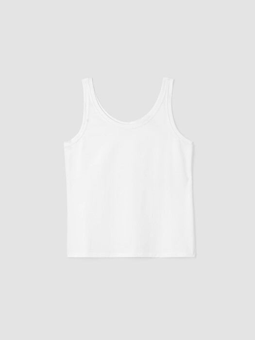 Pima Cotton Stretch Jersey Scoop Neck Tank
