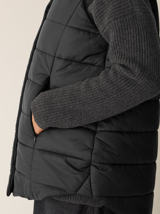 Eggshell Recycled Nylon Stand Collar Vest