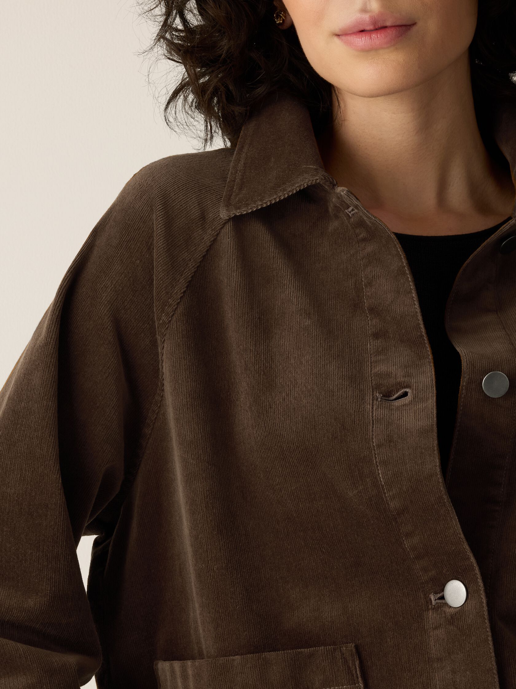 Organic Cotton Corduroy Classic Collar Jacket