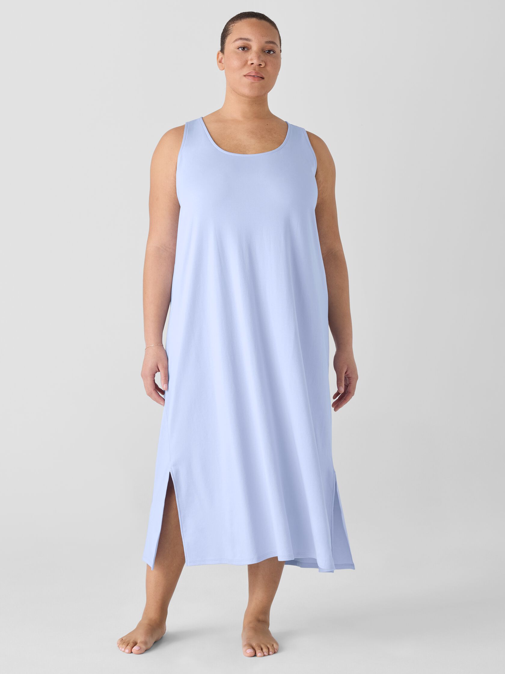 Organic Cotton Interlock Tank Sleep Dress