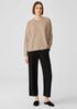 Washable Wool Crepe Top in Regenerative Wool