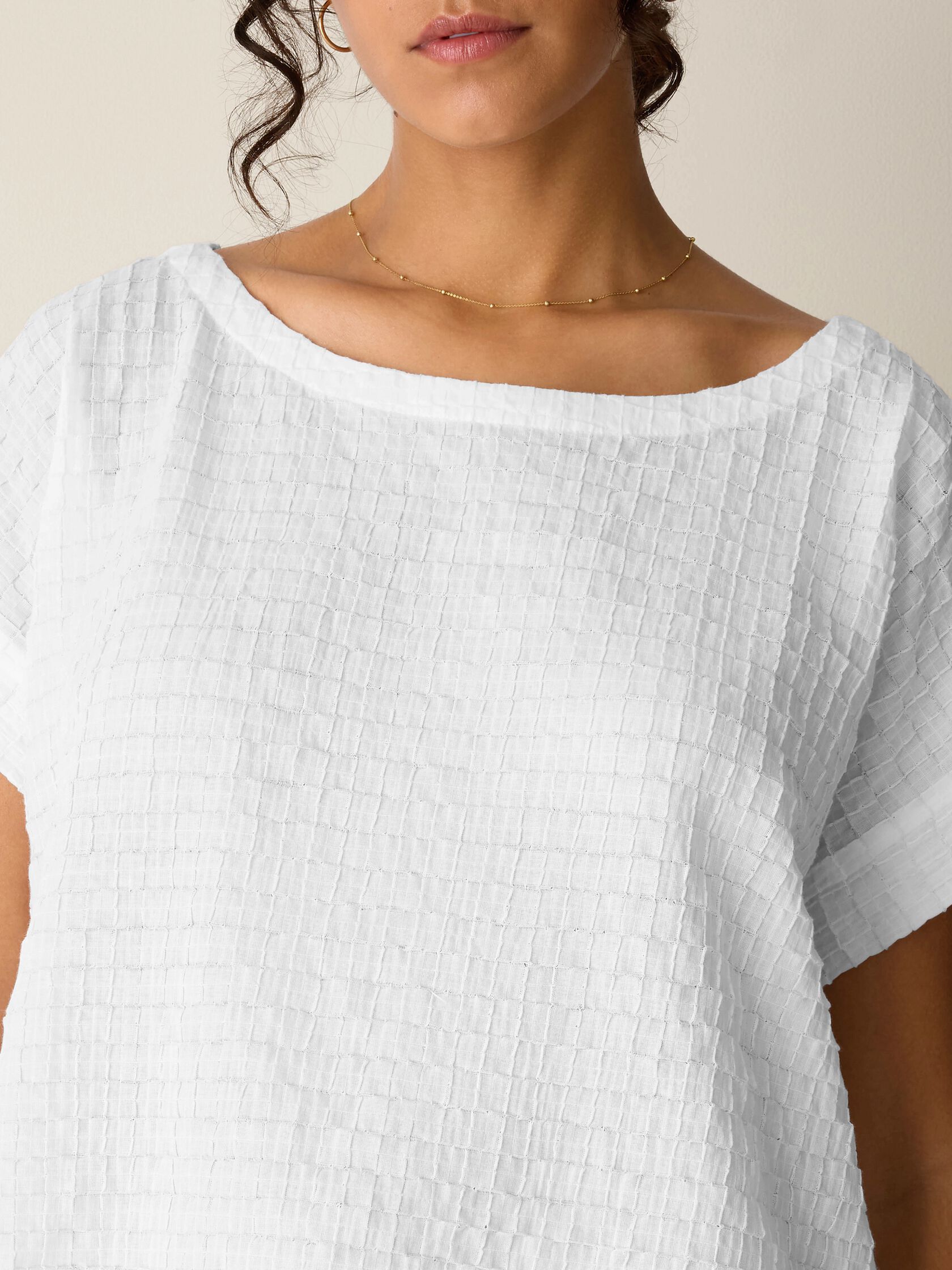 Organic Cotton Voile Box Square Top
